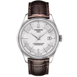 ΡΟΛΟΙ TISSOT T1084081603700 TISSOT Ballade Powermatic 80 COSC Brown Leather Strap