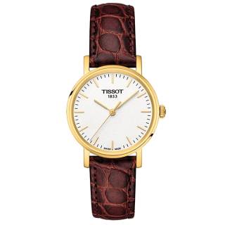 ΡΟΛΟΙ TISSOT  T1092103603100 TISSOT T-Classic Everytime Brown Combined Materials Strap