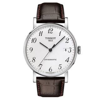 ΡΟΛΟΙ TISSOT T1094071603200 TISSOT T-Classic Everytime Swissmatic Brown Leather Strap