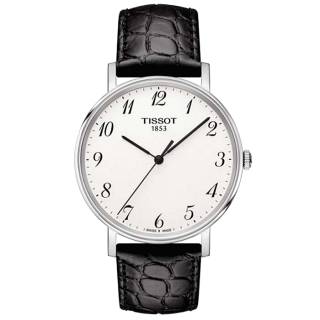 ΡΟΛΟΙ TISSOT T1094101603200 TISSOT T-Classic Everytime Gent Black Leather Strap