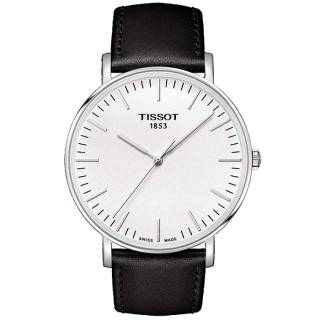 ΡΟΛΟΙ TISSOT T1096101603100 TISSOT T-Classic Everytime Big Gent Black Leather Strap