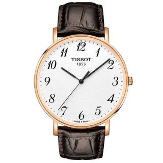 ΡΟΛΟΙ TISSOT T1096103603200 TISSOT T-Classic Everytime Brown Leather Strap