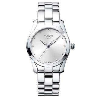 ΡΟΛΟΙ TISSOT T1122101103600 TISSOT T-Lady T-wave Diamonds Silver Stainless Steel Bracelet