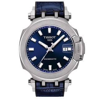 ΡΟΛΟΙ TISSOT T1154071704100 TISSOT T-Race Swissmatic Automatic Blue Leather Strap