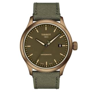 ΡΟΛΟΙ TISSOT T1164073709100 TISSOT Gent XL Swissmatic Khaki Leather Strap