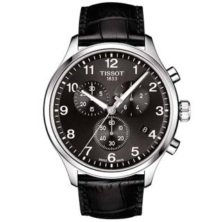 ΡΟΛΟΙ TISSOT T1166171605700 TISSOT CHRONO XL Classic  Black Leather Strap