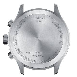 ΡΟΛΟΙ TISSOT  T1166171606200 TISSOT T-Sport Chrono XL Chronograph Black Leather Strap