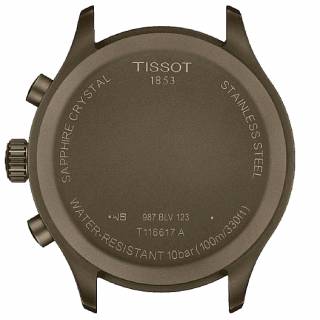 ΡΟΛΟΙ TISSOT  T1166173609200 TISSOT T-Sport Chrono XL Chronograph Khaki Leather Strap