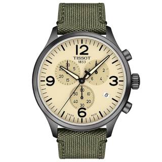 ΡΟΛΟΙ TISSOT  T1166173726700 TISSOT T-Sport Chrono XL Olive Green Fabric Strap