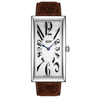 ΡΟΛΟΙ TISSOT  T1175091603200 TISSOT Heritage Banana Centenary Edition Brown Leather Strap