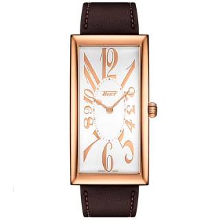 ΡΟΛΟΙ TISSOT  T1175093603200 TISSOT Heritage Banana Centenary Edition Brown Leather Strap