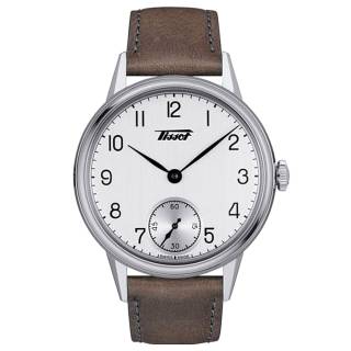 ΡΟΛΟΙ TISSOT T1194051603701 TISSOT Heritage Special Edition Manual Winding Brown Leather Strap