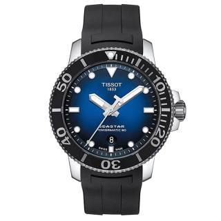 ΡΟΛΟΙ TISSOT T1204071704100 TISSOT T-Sport Seastar 1000 Powermatic 80 Black Rubber Strap