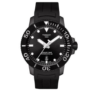 ΡΟΛΟΙ TISSOT T1204073705100 TISSOT T-Sport Seastar 1000 Powermatic 80 Black Rubber Strap