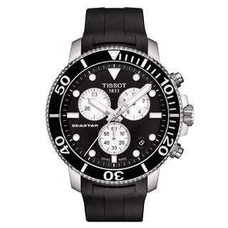 ΡΟΛΟΙ TISSOT  T1204171705100 TISSOT T-Sport Seastar 1000 Chronograph Black Combined Materials Strap