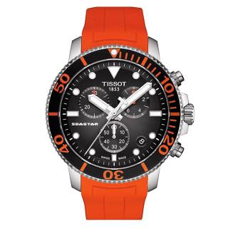 ΡΟΛΟΙ TISSOT  T1204171705101 TISSOT T-Sport Seastar 1000 Chronograph Orange Rubber Strap