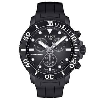 ΡΟΛΟΙ TISSOT  T1204173705102 TISSOT T-Sport Seastar 1000 Chronograph Black Rubber Strap