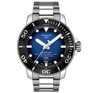 ΡΟΛΟΙ TISSOT T1206071104101 Seastar 2000 Professional Powermatic 80 Stainless Steel Bracelet