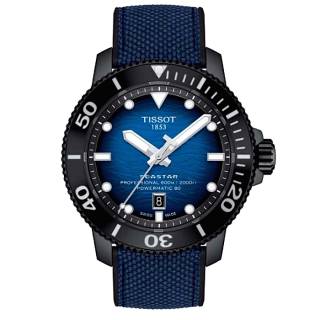 ΡΟΛΟΙ TISSOT  T1206073704100 TISSOT Seastar 2000 Professional Powermatic 80 Automatic Blue Rubber Strap