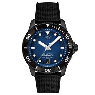 ΡΟΛΟΙ TISSOT  T1208073704100 TISSOT T-Sport Seastar 1000 Powermatic 80 Automatic Black Rubber Strap