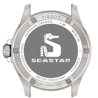 ΡΟΛΟΙ TISSOT  T1208521705100 TISSOT T-Sport Seastar 1000 Dual Time GMT Black Rubber Strap