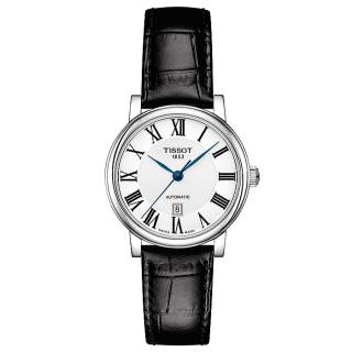 ΡΟΛΟΙ TISSOT T1222071603300 TISSOT Carson Powermatic 80 Black Leather Strap