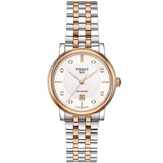 ΡΟΛΟΙ TISSOT T1222072203600 TISSOT Carson Lady Automatic Diamonds Two Tone Stainless Steel Bracelet