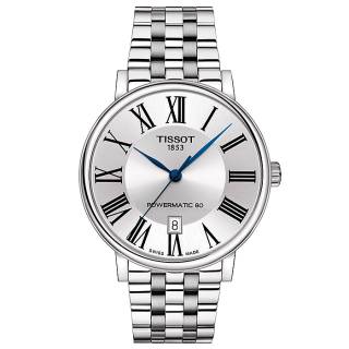 ΡΟΛΟΙ TISSOT T1224071103300 TISSOT Carson Powermatic 80 Silver Stainless Steel Bracelet