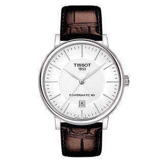 ΡΟΛΟΙ TISSOT T1224071603100 TISSOT T-Classic Carson Premium Automatic Brown Leather Strap