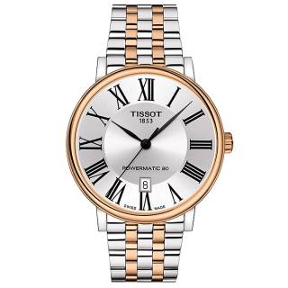 ΡΟΛΟΙ TISSOT T1224072203300 TISSOT Carson Powermatic 80 Two Tone Stainless Steel Bracelet