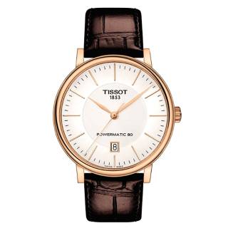 ΡΟΛΟΙ TISSOT  T1224073603100 TISSOT T-Classic Carson Premium Automatic Brown Leather Strap