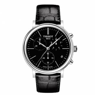 ΡΟΛΟΙ TISSOT  T1224171605100 TISSOT T-Classic Carson Premium Black Leather Chronograph