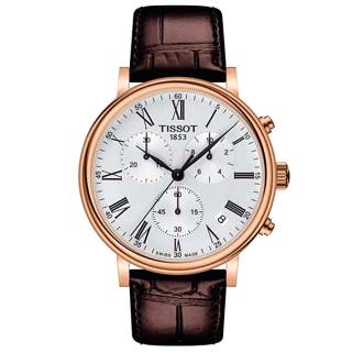 ΡΟΛΟΙ TISSOT  T1224173603300 TISSOT Chrono Carson Premium Brown Leather Strap