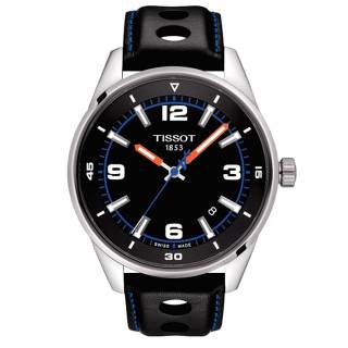 ΡΟΛΟΙ TISSOT T1236101605700 TISSOT Alpine On Board Special Edition Black Leather Strap