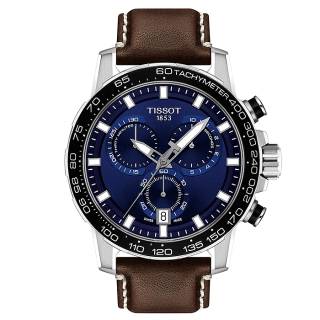 ΡΟΛΟΙ TISSOT T1256171604100 TISSOT Supersport Chronograph  Brown Leather Strap