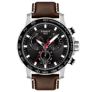 ΡΟΛΟΙ TISSOT T1256171605101 TISSOT Supersport Chronograph  Brown Leather Strap