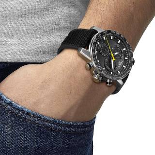 ΡΟΛΟΙ TISSOT  T1256171705102  TISSOT T-Sport  Supersport Chrono Black Silicon - Synthetic Strap