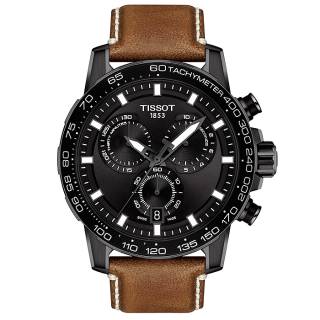 ΡΟΛΟΙ TISSOT  T1256173605101 TISSOT Supersport Chronograph  Brown Leather Strap