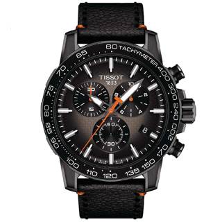 ΡΟΛΟΙ TISSOT T1256173608100 TISSOT T-Sport Supersport Chronograph Black Leather Strap Basketball Edition