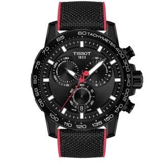 ΡΟΛΟΙ TISSOT  T1256173705100  TISSOT Supersport Chrono Giro D'Italia Black Combined Material Strap Special Edition