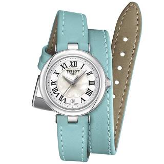 ΡΟΛΟΙ TISSOT  T1260101611300 TISSOT T-Lady Bellissima Small Blue Leather Strap