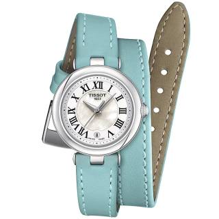 ΡΟΛΟΙ TISSOT  T1260101611301 TISSOT T-Lady Bellissima Small Blue Leather Strap