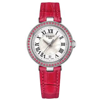 ΡΟΛΟΙ TISSOT T1260106611300 TISSOT T-Lady Bellissima Small Red Leather Strap