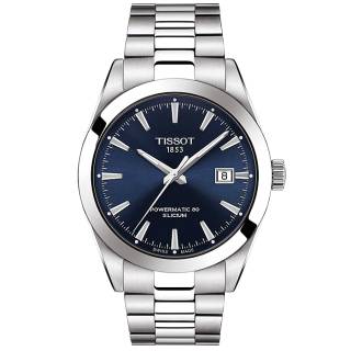 ΡΟΛΟΙ TISSOT  T1274071104100 TISSOT T-Classic Gentleman Silicium Powermatic 80 Stainless Steel Bracelet