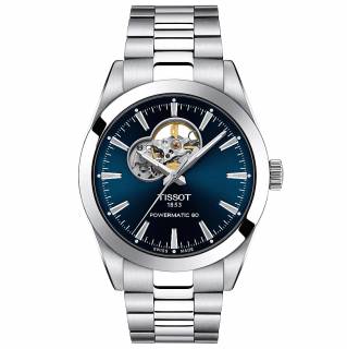 ΡΟΛΟΙ TISSOT  T1274071104101 TISSOT Gentleman Powermatic 80 Open Heart Silver Stainless Steel Bracelet