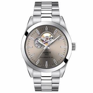 ΡΟΛΟΙ TISSOT  T1274071108100 TISSOT Gentleman Powermatic 80 Open Heart Silver Stainless Steel Bracelet