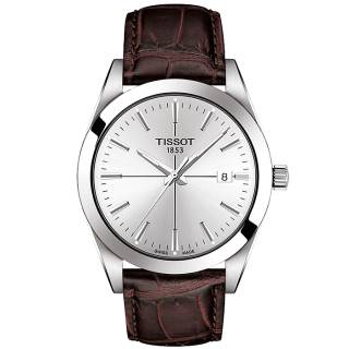 ΡΟΛΟΙ TISSOT T1274101603101 TISSOT T-Classic Gentleman Silicium Brown Leather Strap