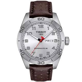 ΡΟΛΟΙ TISSOT   T1314301603200 TISSOT  PRS 516 Powermatic 80  Brown Leather Strap