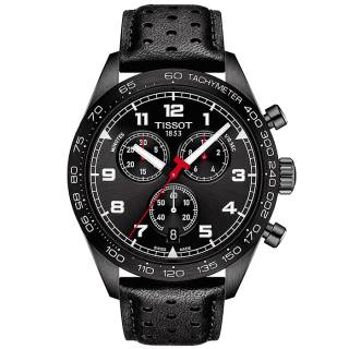 ΡΟΛΟΙ TISSOT   T1316173605200 TISSOT PRS 516  Chronograph  Black Leather Strap