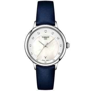 ΡΟΛΟΙ TISSOT  T1332101611600 TISSOT Odaci-T Set with 12 Diamonds Blue Leather Strap